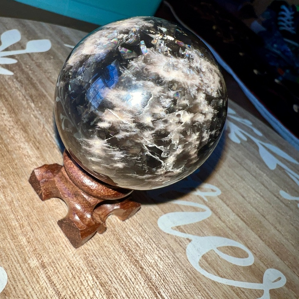 Large Grey Moonstone Crystal Sphere